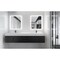 Castello Usa Amazon 84-inch Black Vanity Set with White Top and Black Handles CB-MC-84BLK-BL-2056-WH - alternate 8